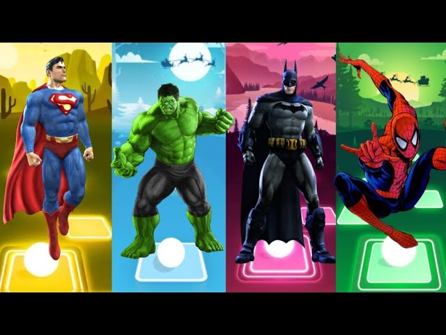 Spiderman Cartoon 🆚 Hulk 🆚 Ironman 🆚 Batman 🆚 Captain America  🎵 Who Will Win..⁉️