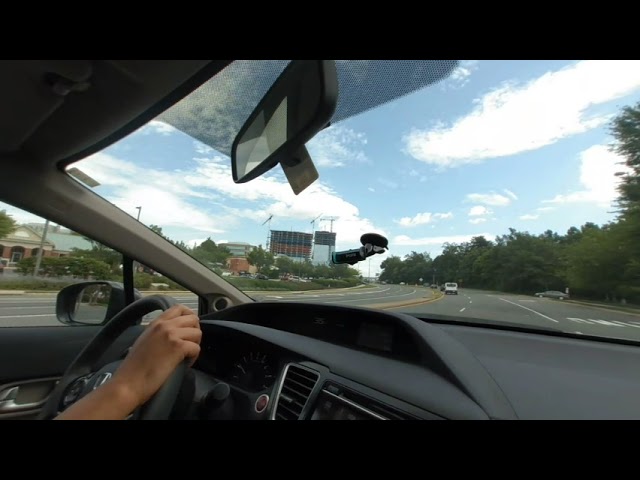 Driving on Reston's Sunset Hills Rd From Herndon to Town Center Metro -3D, VR, Washington Metro Area