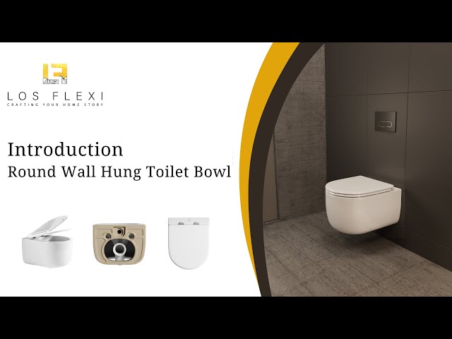 Round Wall-Hung Toilet by Los Flexi | Compact & Space-Saving