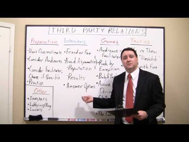 Sample of Keith White's Managing Third Party Relations presentation