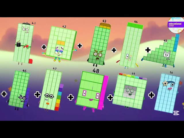 NUMBERBLOCKS ADDING UP TO 10 GIANT NUMBERS |ADDITION OF BIG NUMBERS| @Educationalcorner110 episode 1