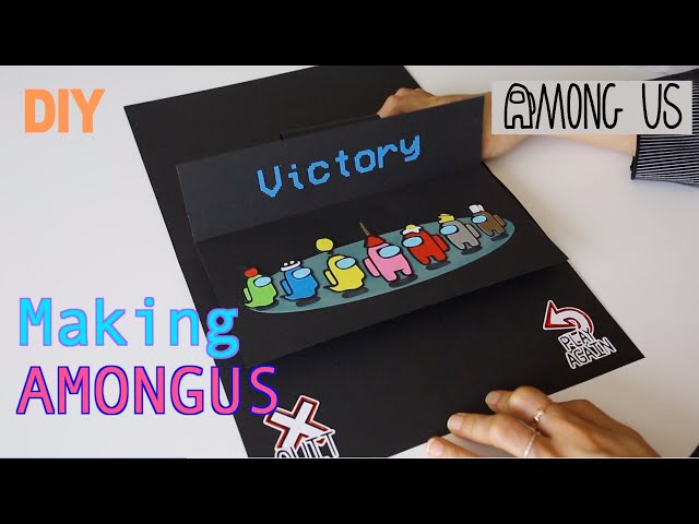 (ENG) 어몽어스 팝업북 만들기 9 :: AMONG US Pop-up Book Tutorial (만들기 도안)