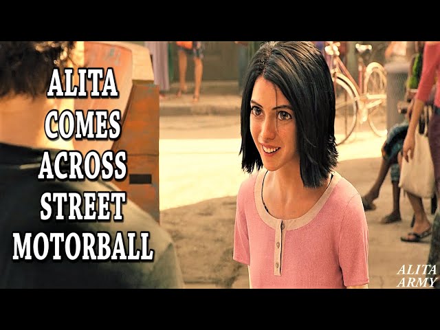 ALITA Battle Angel comes across Street Motorball [Horizontal Flip]