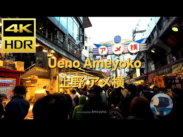 【POV JAPAN】2024 Walk in Tokyo Ueno Ame Yokocho,Japan上野 アメ横商店街の散歩 東京街歩き 東京散步 4K HDR