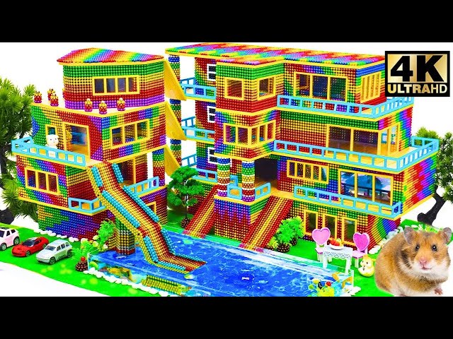 How To Make Rainbow Villa Modern Has Double Rainbow Water Slide In Showroom From Magnet Balls