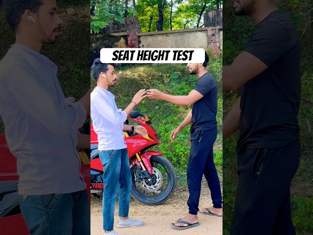 R15 v4 seat height test | R15m seat height test | 2025 new model r15 v5 #newbenchmark #ranchibikers