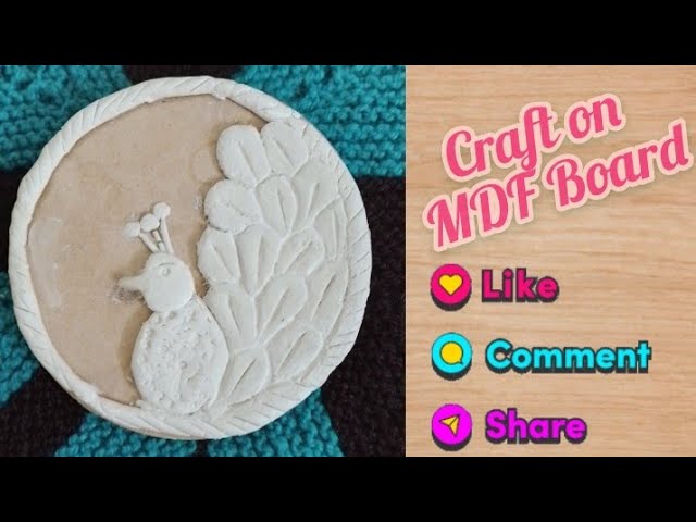 Peacock🦚 Craft on MDF Board/ Easy MDF Board Craft Ideas||