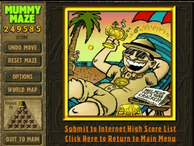 Mummy Maze Deluxe V 1.1  TUT'S TOMB CRACKED! (Final Score 249585)