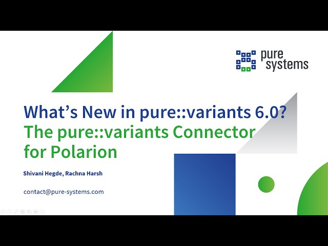 What's new in pure::variants 6? - The pure::variants connector for Polarion