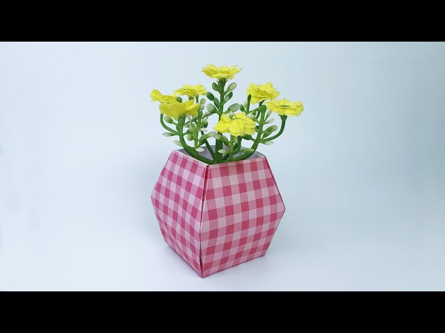 How to make a easy origami cute vase