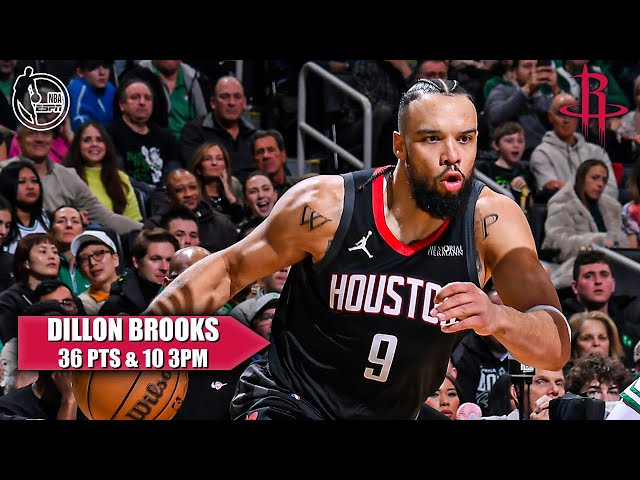 Dillon Brooks GOES OFF FOR CAREER-HIGH 10 THREES & 36 PTS in win vs. Celtics 💪 | NBA on ESPN