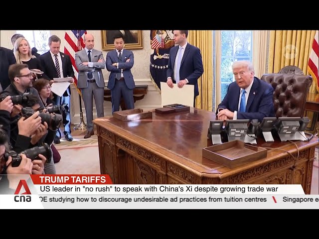 Trump says 'in no rush' to speak with Xi despite growing US-China trade war