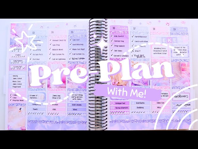 Pre-Plan with Me! Bra Fittings, Wedding Gowns, and Lightning Strikes (Aura Printable)