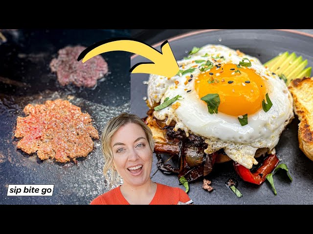 Breakfast Burgers Smashed with Eggs (Flatrock Griddle Demo)