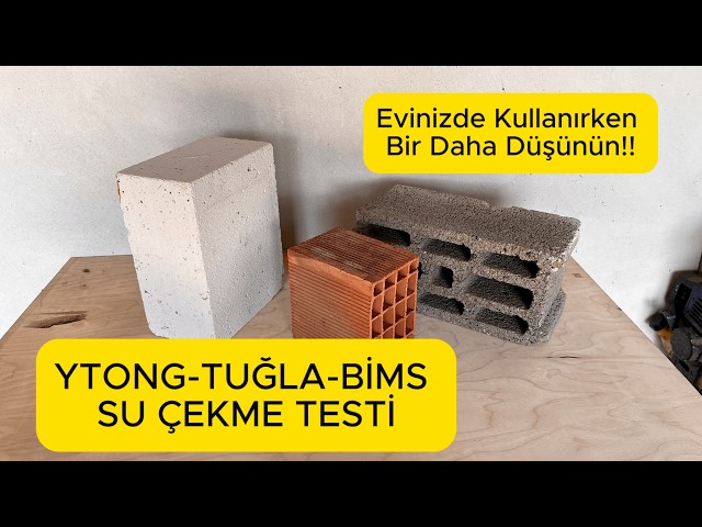 Brick, Ytong and Bims Water Absorption Test - Which one absorbed the most water?