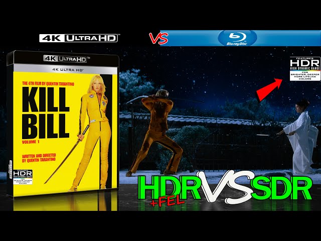 Kill Bill Vol 1 2003 HDR ANALYSIS 4K Blu Ray vs 1080p BD SDR 100nits #TRUE_DIFFERENCE #WATCH_IN_HDR