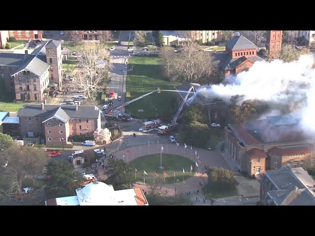 WATCH: Chopper captures scenes of Hampton University fire | FOX 5 DC