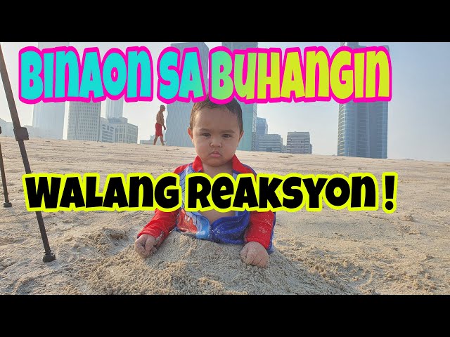 Batang Binaon sa buhangin wala man lang reaksyon|Beach time bonding|Kanuo TV