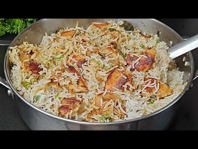 Malai Chicken Tikka Biryani | White Chicken Biryani