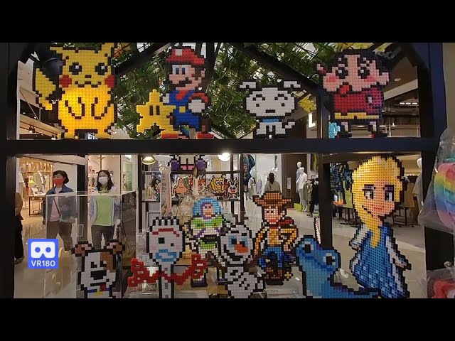 3D 180VR 4K Pikachu, Mario, SpongeBob and Frozen Elsa All made by Funfun Block Children love block