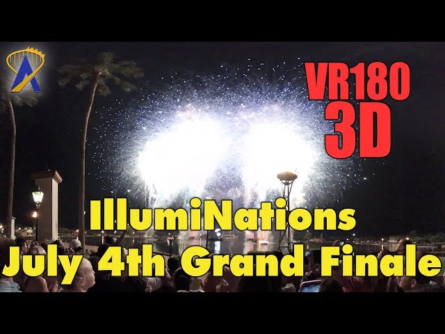 VR180 3D IllumiNations July 4th Fireworks at Epcot