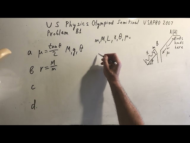 US USAPhO Physics Olympiad 2007. Semifinal. Problem B1.  Mechanics