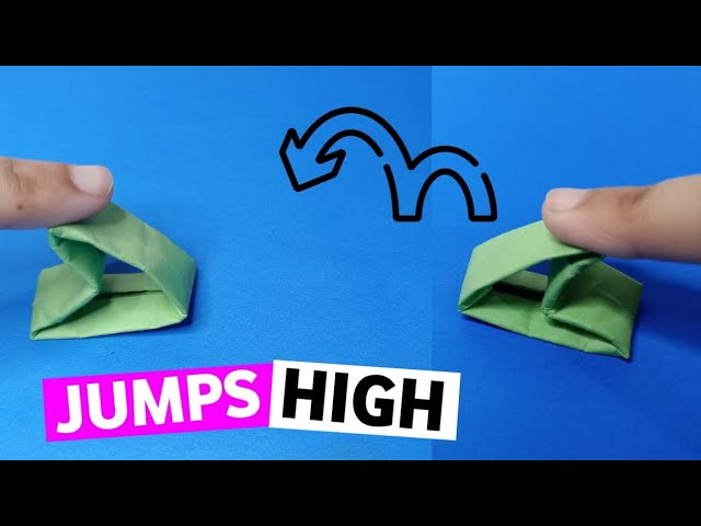 How to make a SUPER Jumping Origami Arrowhead | Paper Fidget Toy | Jumps High