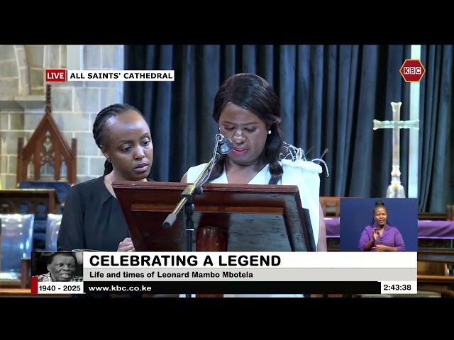 Moving tribute of Mambo Mbotela's daughter, Ida