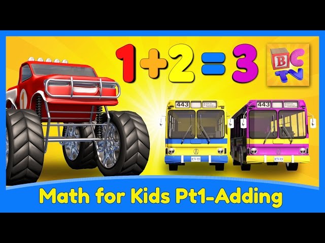 Learn Math for Kids | Adding with Monster Trucks by Brain Candy TV