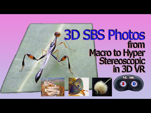 3D photos from Macro to Hyper Stereoscopic in VR3D