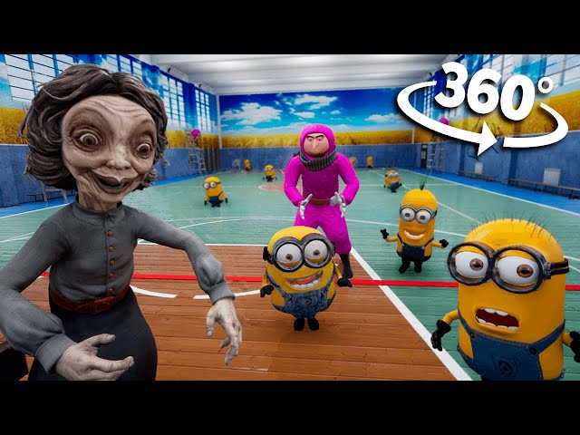 360° Minions & TEACHER Takes On Squid Game