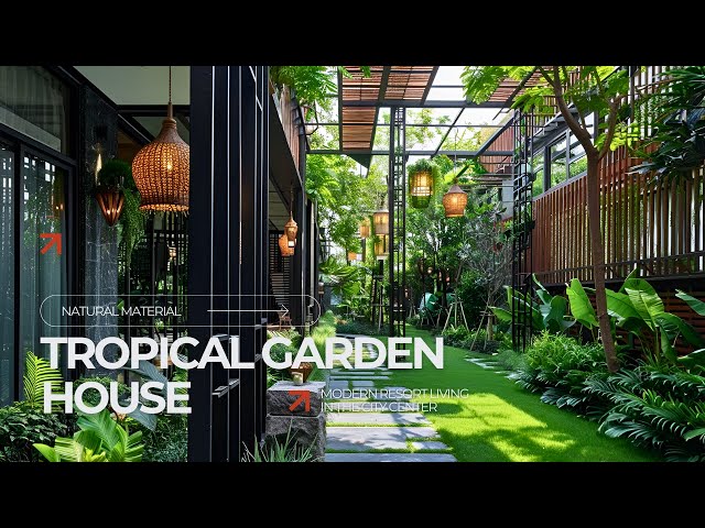 Hidden Paradise, Tropical Modern Garden House in the City Center