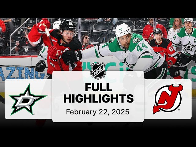 NHL Highlights | Stars vs. Devils | February 22, 2025