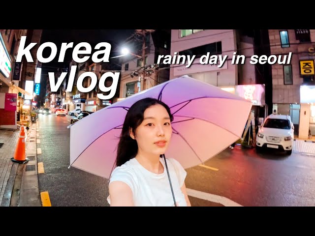 KOREA VLOG ☔️: a fun rainy day in my life in seoul, exploring yongsan & gangnam