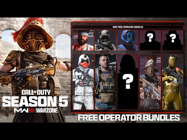 ALL 6+ FREE OPERATOR SKINS TO CLAIM! (Free Operators, Bundles, & MORE!) - Modern Warfare 3 Season 5