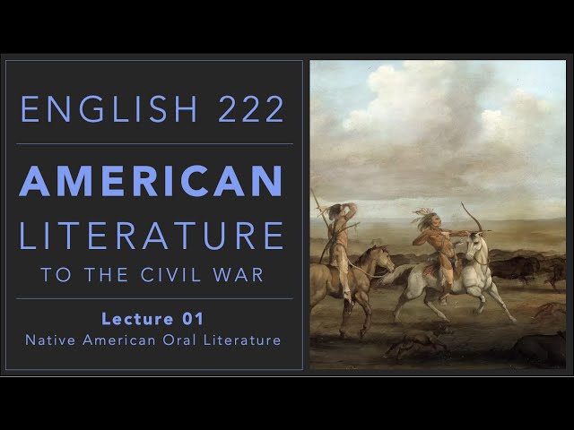 01. Native American Oral Literature