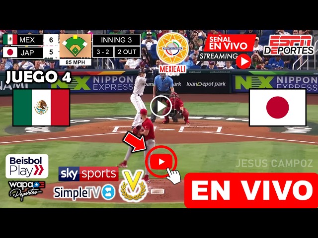 México vs. Japón EN VIVO, Donde ver, A que hora juega Mexico vs. Japan hoy Serie del Caribe 2025 hoy