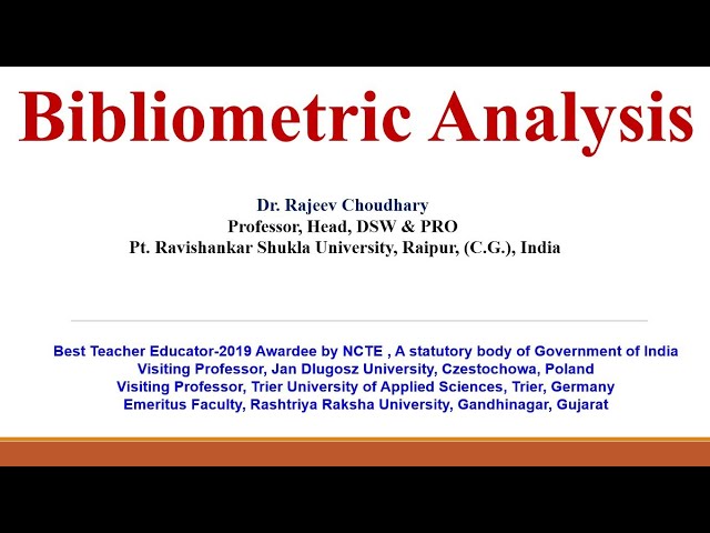 Bibliomatric Analysis by using different Database