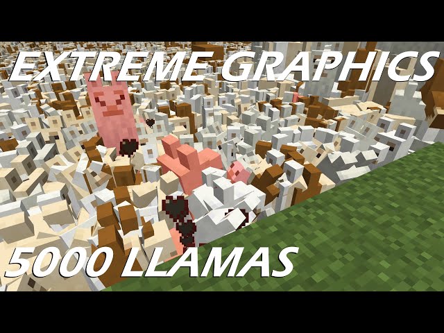 5000 Llamas No Lag  - Minecraft EXTREME GRAPHICS