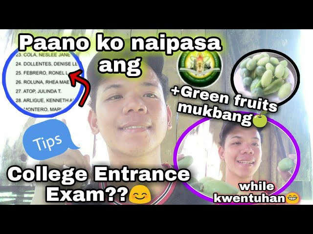 Paano pumasa sa College Entrance Exam?😊 + Green fruits MUKBANG🍏🍐🍏