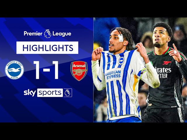 Arsenal drop points at the Amex 🫣 | Brighton 1-1 Arsenal | Premier League Highlights