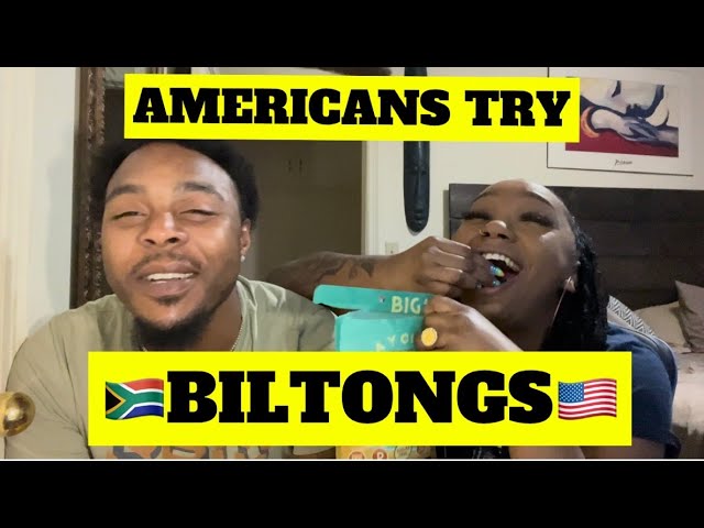 AMERICANS TRY SOUTH AFRICAN BILTONG‼️