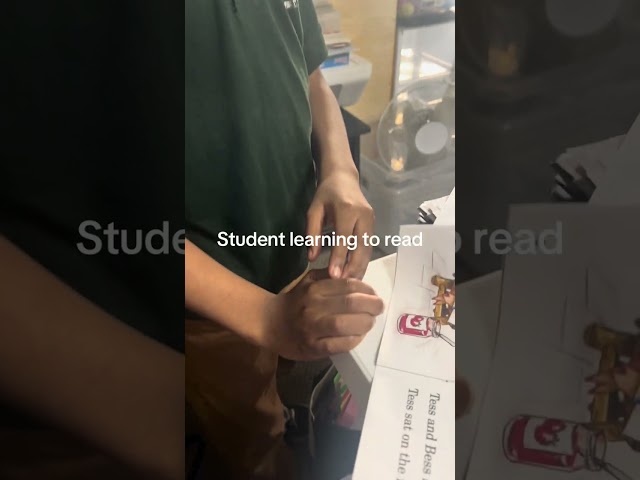 student learning to read