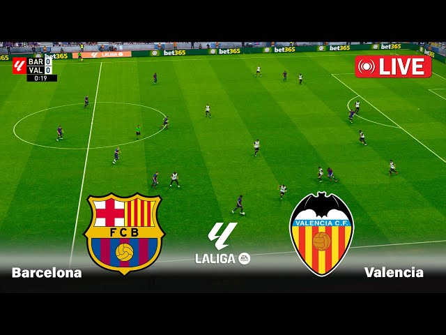 🔴LIVE : BARCELONA vs VALENCIA - La Liga 24/25 Spain | Full Match | PES 21 Football Game