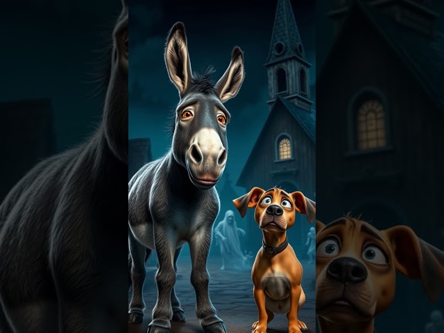 The Haunted Village Heist  #animaldance #dog #facts #donkey #horrorstories  #cartoon #animation