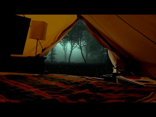 Barulho de Chuva Na Barraca Cabana   Som da Natureza Chuva na Tenda para Dormir