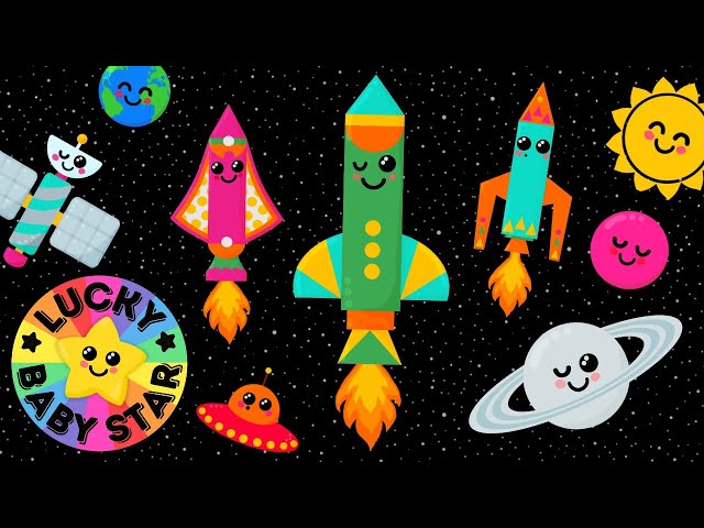 🚀 Zoom, Zoom, Zoom! 🌈 Baby Sensory Space Rocket Adventure with Planets & UFOs 🎶