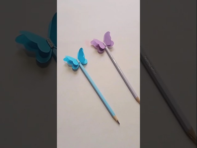 Cute Butterfly Pencil ☁️ #diy #art #craft #paper #butterfly