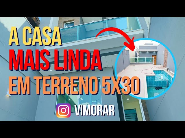 A casa mais linda em terreno de 5X30 que você nunca viu!