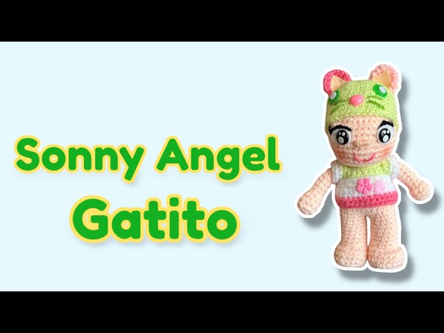 Cómo tejer a Sonny Angel #gatito #amigurumi paso a paso tutorial #crochet (subtítulos)